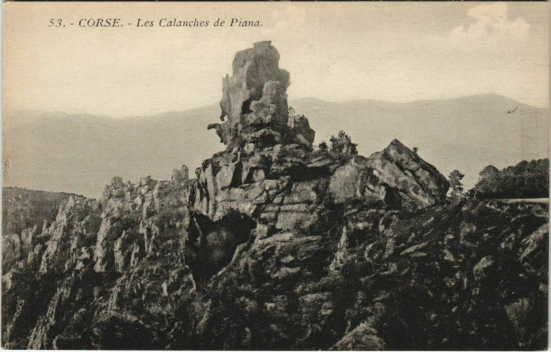 Carte postale ancienne Piana - Les Calanches de Piana Corsica - Corse à Piana