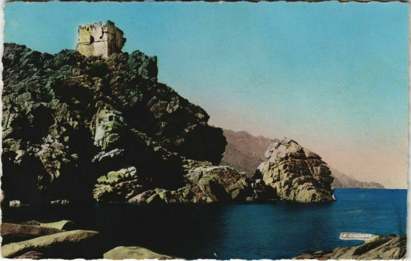 Carte postale ancienne Porto - Le Fort Genois Corsica - Corse à Orto