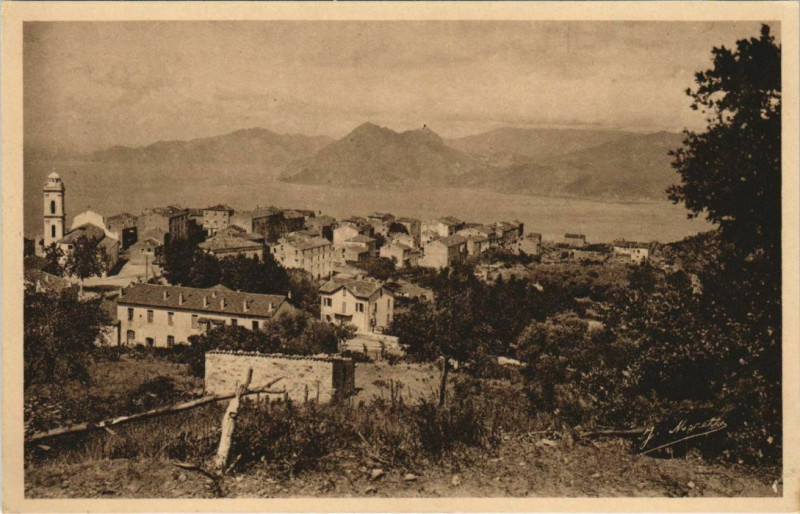 Carte postale ancienne Piana - Vue Generale Corsica - Corse à Piana