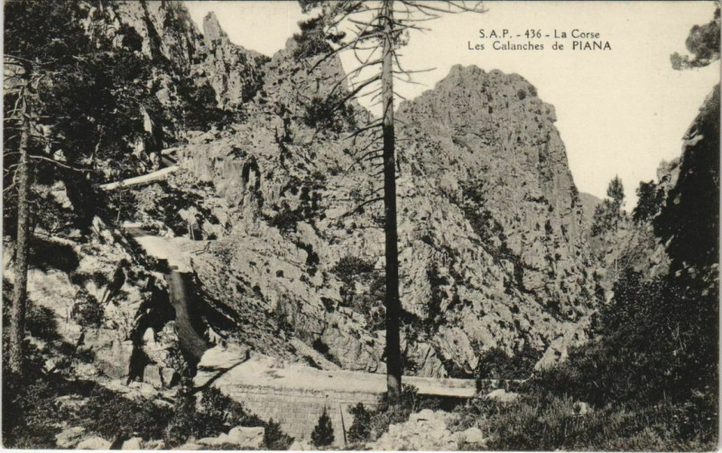 Carte postale ancienne Les Calanches de Piana Corsica - Corse à Piana
