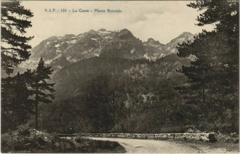 Carte postale ancienne Monte Rotondo Corsica - Corse