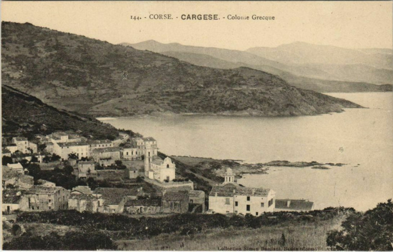 Carte postale ancienne Cargese - Colonie Grecque Corsica - Corse à Cargèse