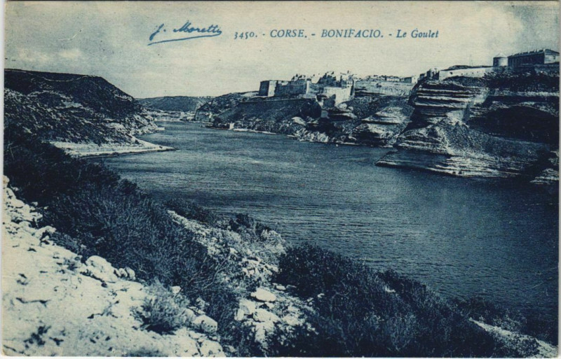 Carte postale ancienne Bonifacio - Le Goulet Corsica - Corse à Bonifacio
