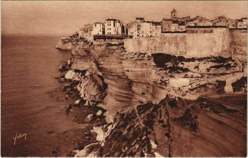 Carte postale ancienne Bonifacio - La Haute Ville Corsica - Corse à Bonifacio