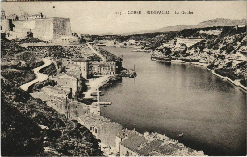 Carte postale ancienne Bonifacio - Le Goulet Corsica - Corse à Bonifacio