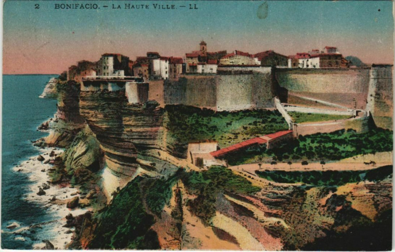 Carte postale ancienne Bonifacio - La Haute Ville Corsica - Corse à Bonifacio