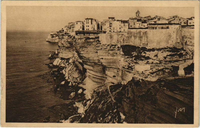 Carte postale ancienne Bonifacio - La Haute Ville Corsica - Corse à Bonifacio