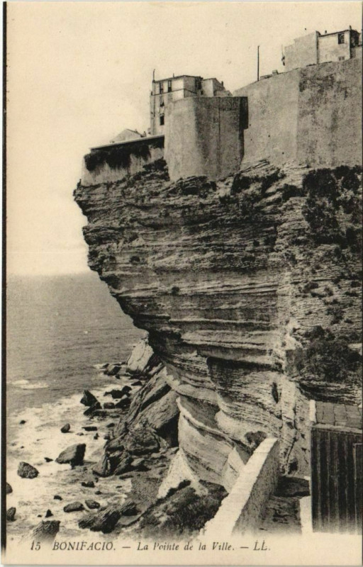 Carte postale ancienne Bonifacio - La Pointe de la Ville Corsica - Corse à Bonifacio