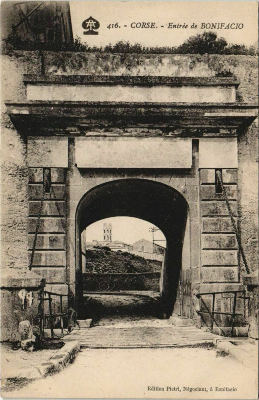 Corse, Bonifacio, Vue générale, Tirage vintage, 1896 Corse