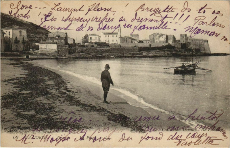 Carte postale ancienne La Plage à Algajola