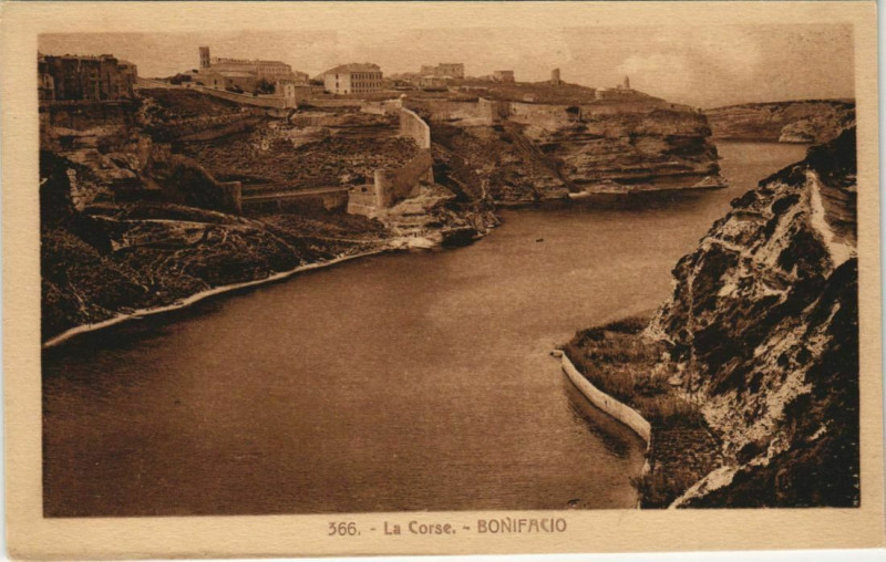 Carte postale ancienne Bonifacio - Vue Panoramique Corsica - Corse à Bonifacio
