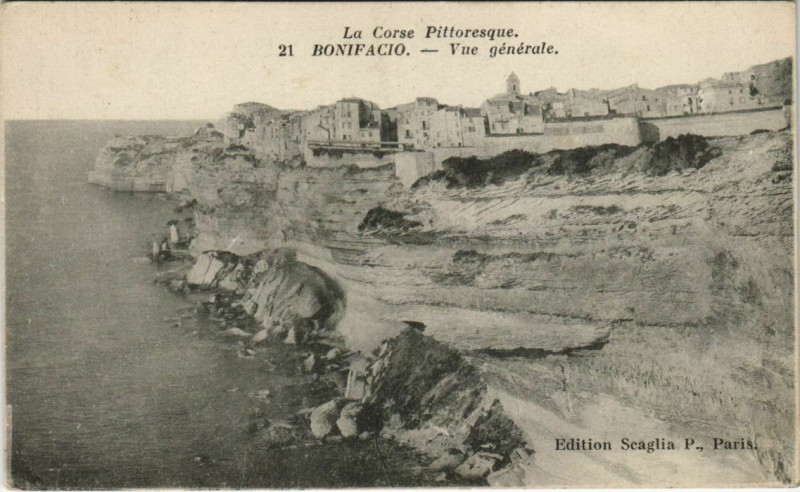 Carte postale ancienne Bonifacio - Vue Generale Corsica - Corse à Bonifacio
