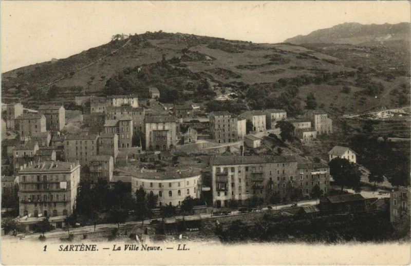 Carte postale ancienne Corse Sartene La Ville Neuve à Sartène