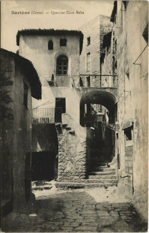 Carte postale ancienne Corse Sartene Quartier Cara-Baba à Sartène