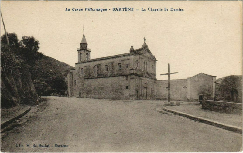 Carte postale ancienne Corse Sartene La chapelle à Sartène