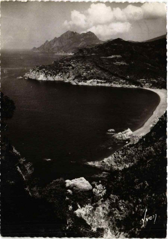 Carte postale ancienne Golfe de Porto Plage de Bussagna à Orto