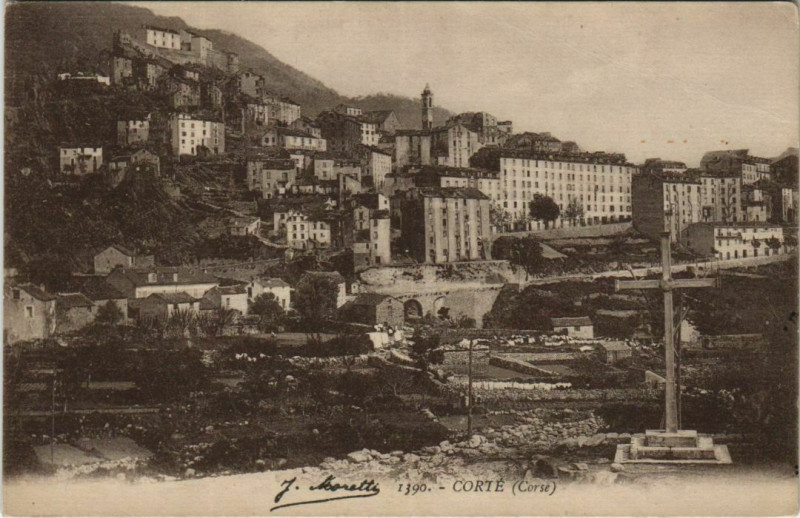Carte postale ancienne Corte Corsica à Corte