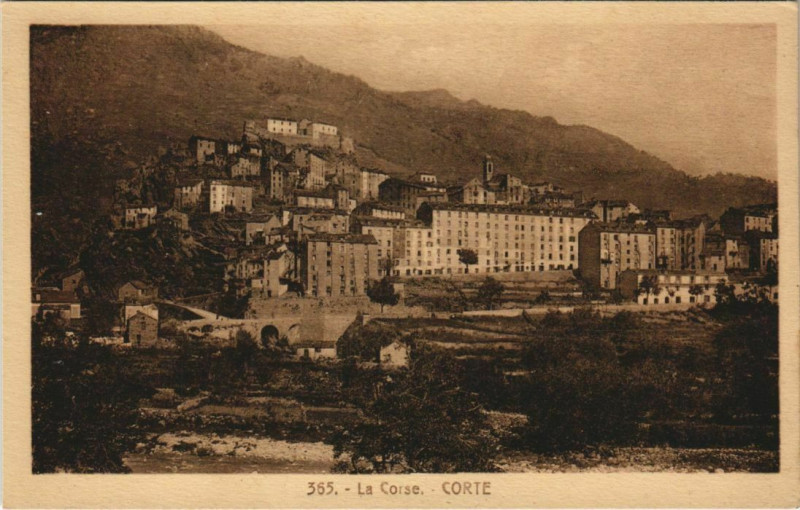 Carte postale ancienne Corte Corsica à Corte