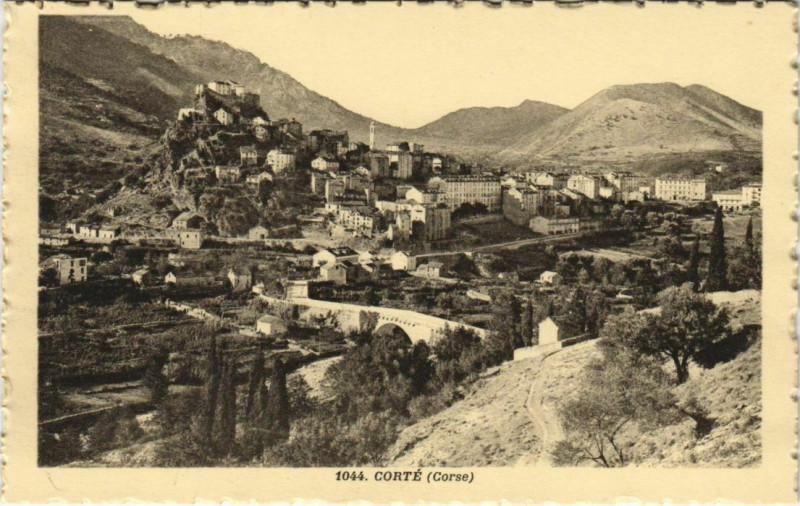 Carte postale ancienne Corte Corsica à Corte