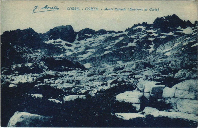 Carte postale ancienne Corte Monte Rotondo Corsica à Corte