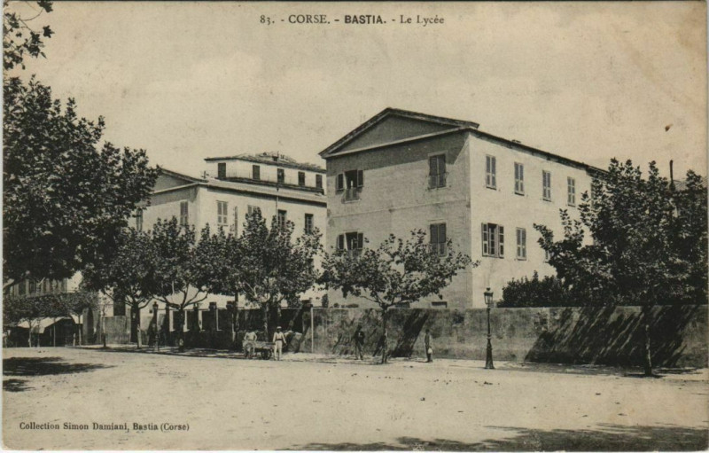 Carte postale ancienne Bastia Le Lycee Corsica à Bastia