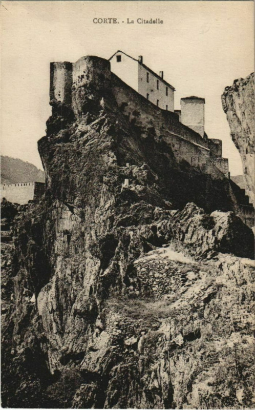 Carte postale ancienne Corte La Citadelle Corsica à Corte