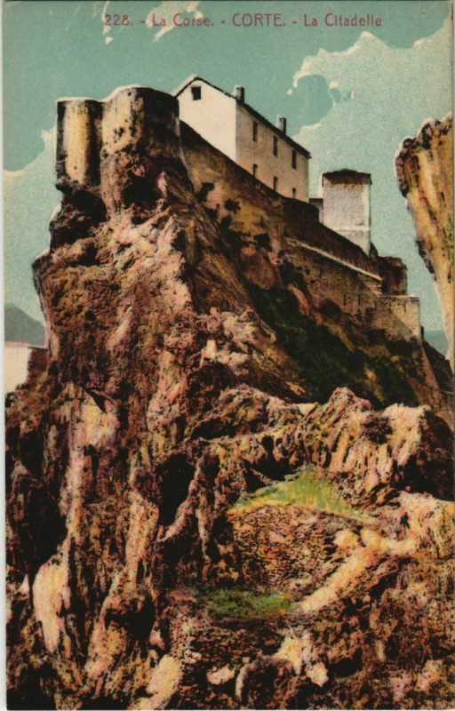Carte postale ancienne Corte La Citadelle Corsica à Corte