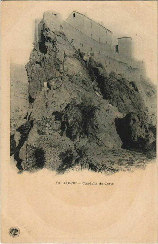 Carte postale ancienne Corte Citadelle Corsica à Corte