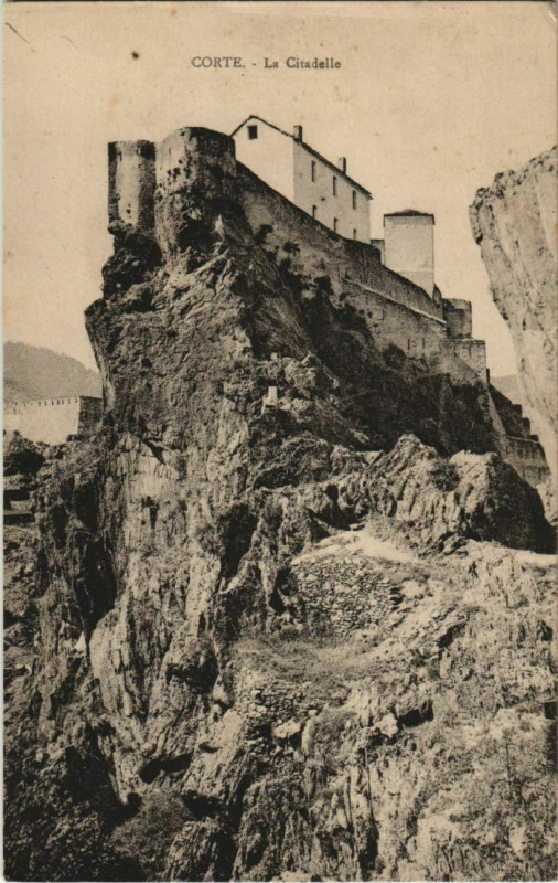 Carte postale ancienne Corte La Citadelle Corsica à Corte