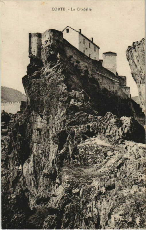 Carte postale ancienne Corte La Citadelle Corsica à Corte