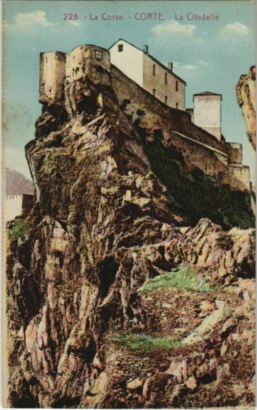 Carte postale ancienne Corte La Citadelle Corsica à Corte