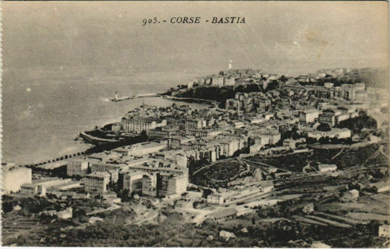 Carte postale ancienne Bastia Corsica à Bastia