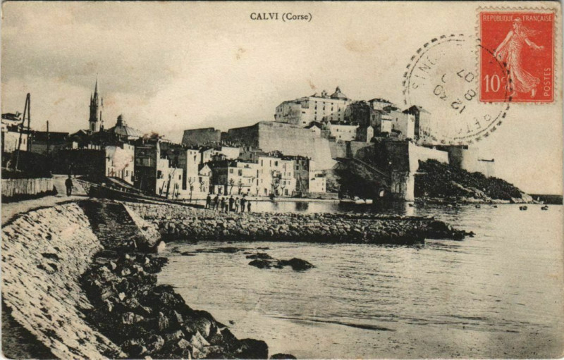 Carte postale ancienne Calvi Corsica à Calvi