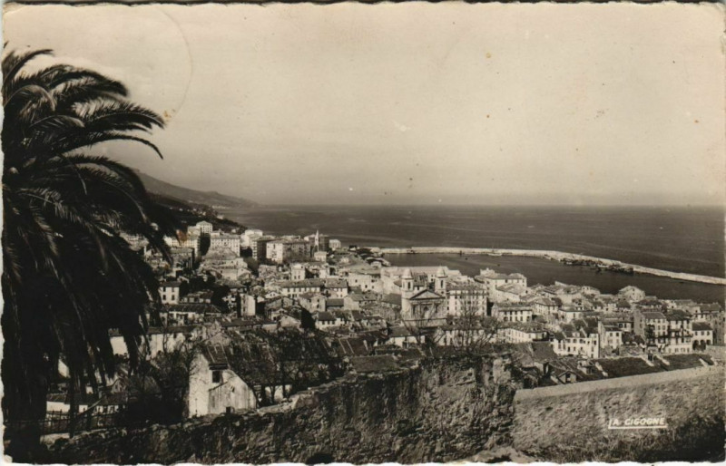 Carte postale ancienne Bastia vue generale Corsica à Bastia
