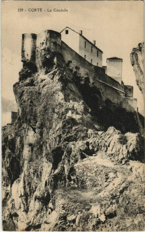 Carte postale ancienne Corte La Citadelle Corsica à Corte