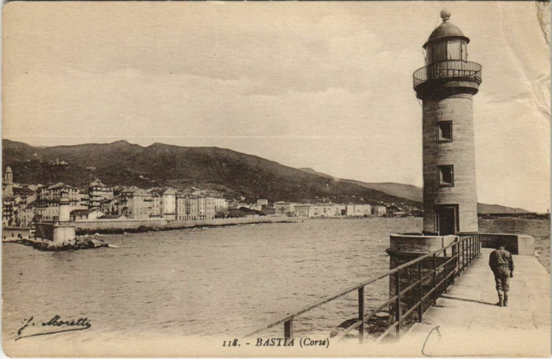 Carte postale ancienne Bastia Corsica à Bastia