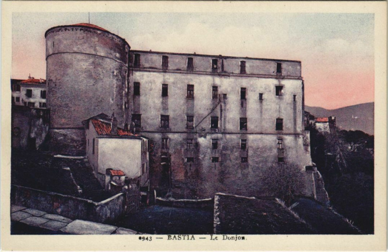 Carte postale ancienne Bastia Le Donjon Corsica à Bastia