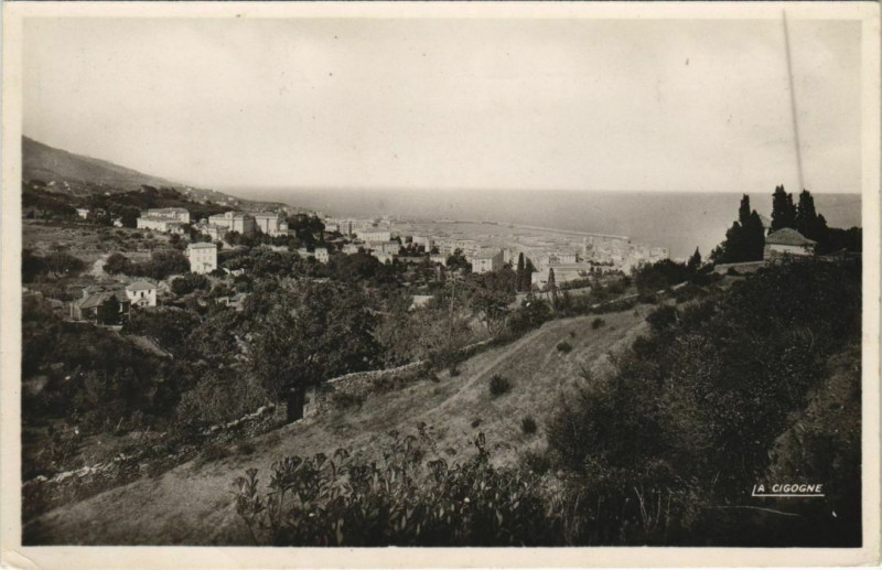 Carte postale ancienne Bastia panorama Corsica à Bastia