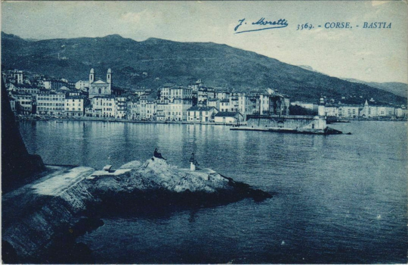 Carte postale ancienne Bastia Corsica à Bastia