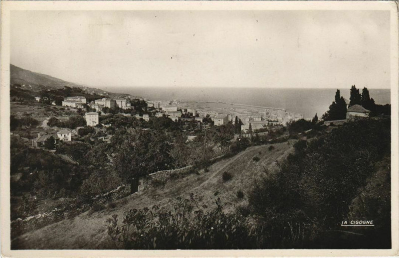 Carte postale ancienne Bastia panorama Corsica à Bastia