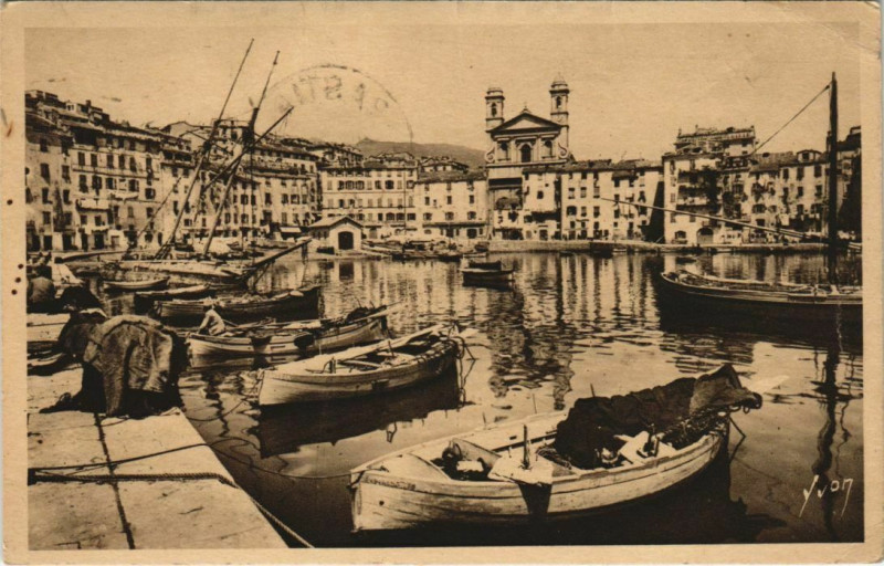 Carte postale ancienne Bastia vieux Port ,vue generale Corsica à Bastia