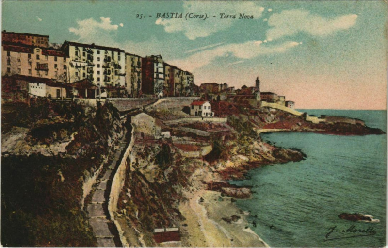 Carte postale ancienne Bastia Terra Nova Corsica à Bastia