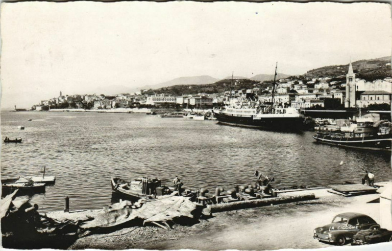 Carte postale ancienne Bastia vue sur le Nouveau Port Corsica à Bastia