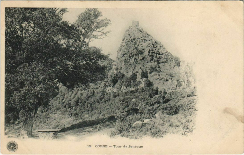 Carte postale ancienne Tour de Seneque Corsica - Corse