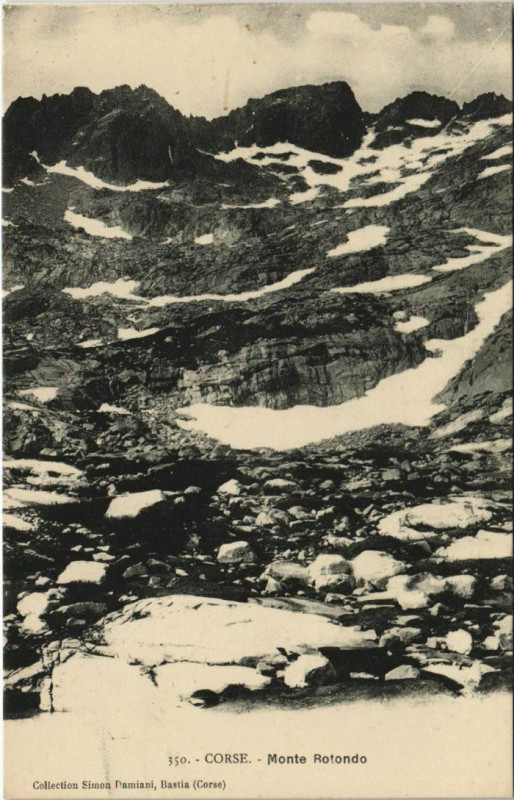 Carte postale ancienne Monte Rotondo Corsica - Corse à Monte