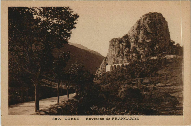 Carte postale ancienne Environs de Francarde Corsica - Corse