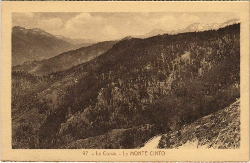 Carte postale ancienne Le Monte Cinto Corsica - Corse à Monte
