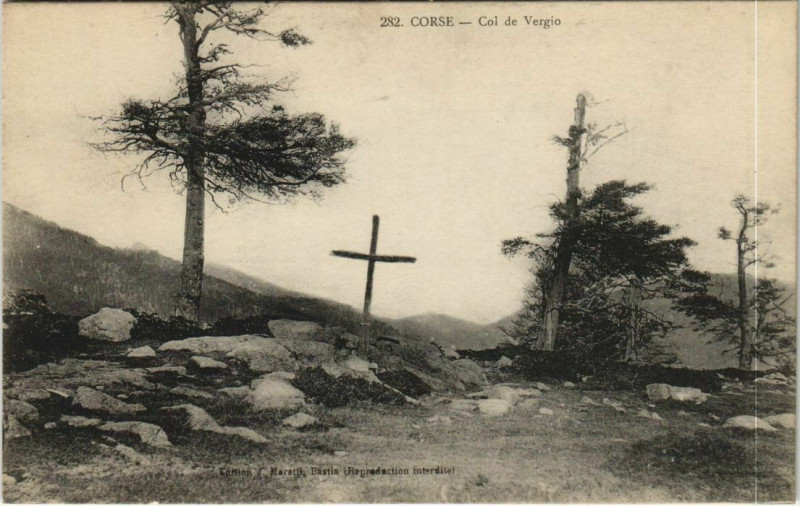 Carte postale ancienne Coi de Vergio Corsica - Corse