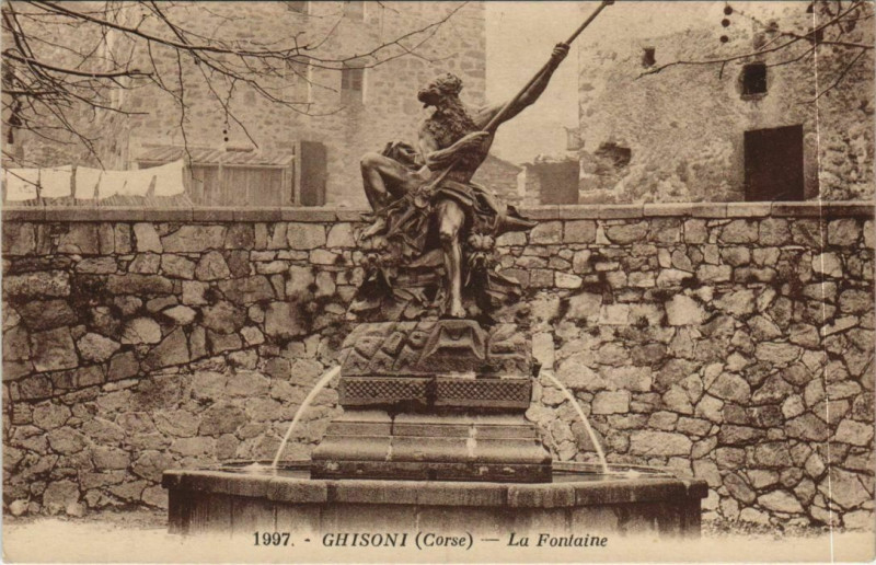 Carte postale ancienne Ghisoni - La Fontaine Corsica - Corse à Ghisoni