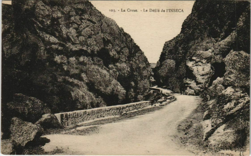 Carte postale ancienne Le Defile de l'Inseca Corsica - Corse